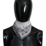 Chic White Cotton Men's Scarf