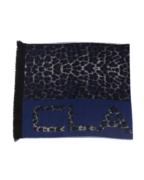 Blue Wool Men Scarf