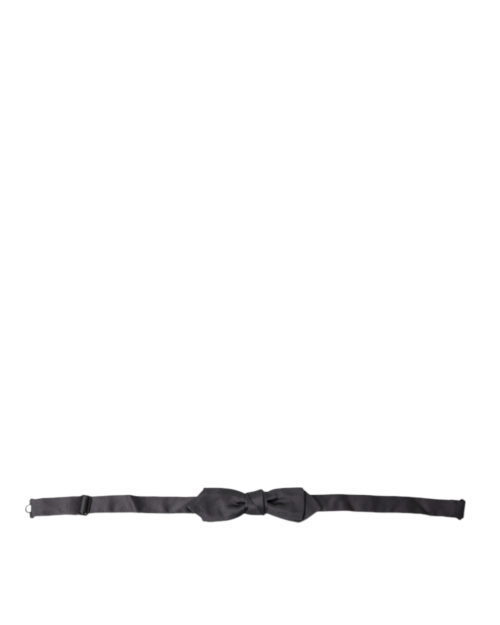 Dolce & Gabbana Elegant Anthracite Silk Bow Tie