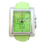 Chronotech Green Leather Watch