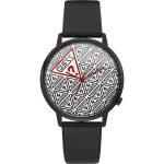 Guess Black Leather Watch