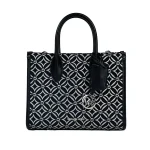 Michael Kors Mirella Small Top Zip Crossbody Tote Bag Black