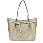 Michael Kors Emilia Large Signature PVC Tote Bag Purse Light Cream