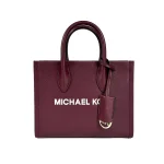 Michael Kors Mirella Small Top Zip Tote Bag Maroon