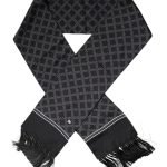 Dolce & Gabbana Dark Gray Fantasy Fringes Neck Wrap Scarf