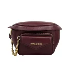 Leather Maise 2 in 1 Fanny Waist Pack Bag Maroon