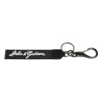 Black White DG Logo Silver Men Keychain Polyester Keyring